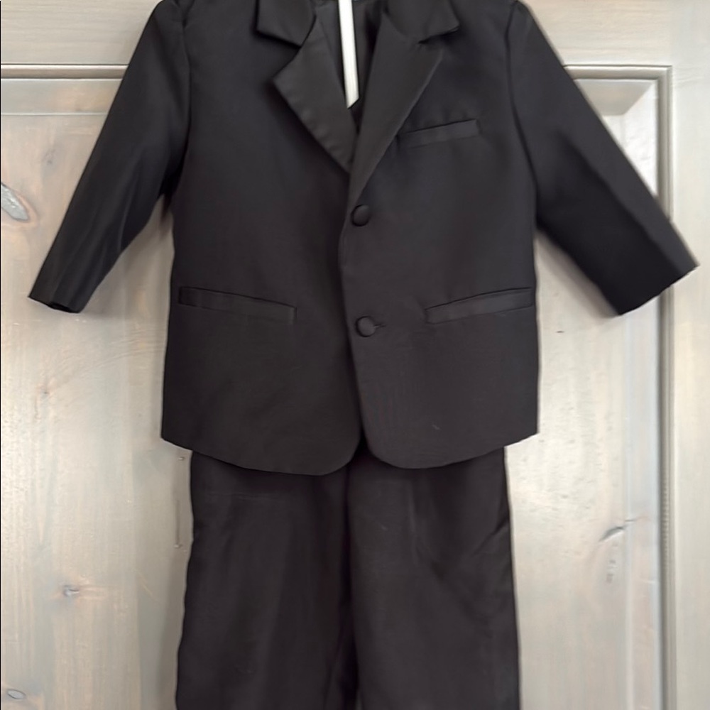 Classic Black Toddler Suit Set